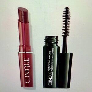 NEW 2pc Clinique Black Honey lipstick & black mascara travel set